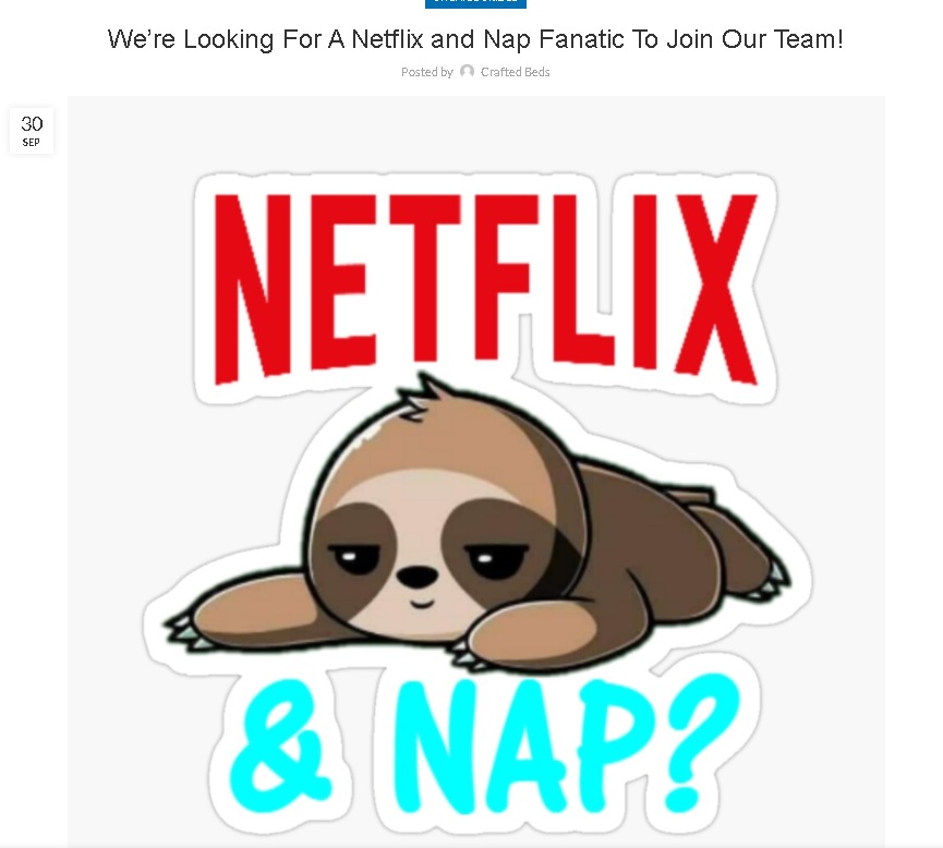 這間公司開出「超夢幻職缺」！躺床睡覺、看Netflix「年薪近百萬」
