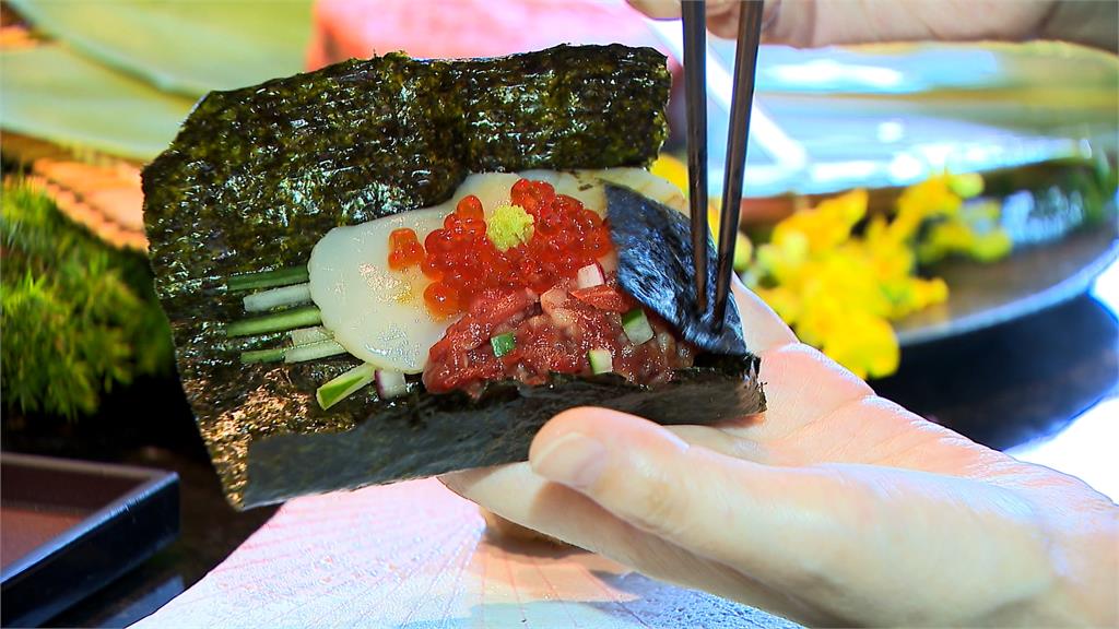 日式和牛搭配台灣刈包新滋味 生牛肉壽司東西合併