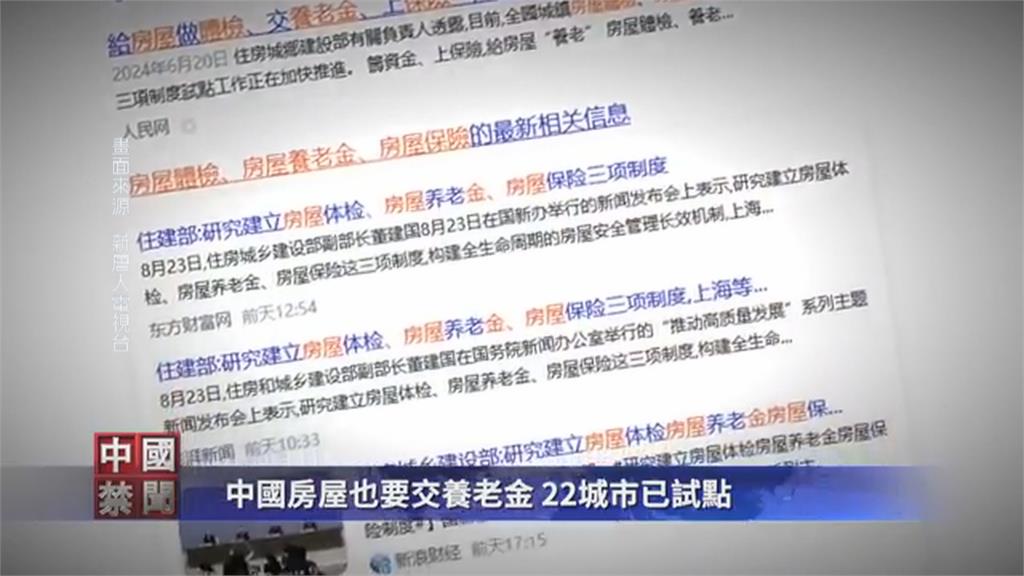 變相加徵房屋稅？　中國「房屋養老金」公共帳戶引民怨