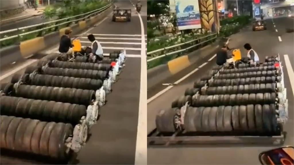 70顆「超巨OREO」車子竟跑上路!網見「同時滾動」全驚呆…酷暴