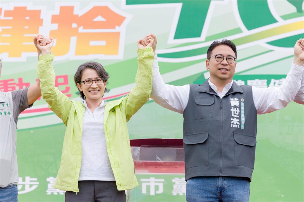 快新聞／蕭美琴桃園助選！讚黃世杰「中壢長大」　他喊話：讓我擦亮「國門」