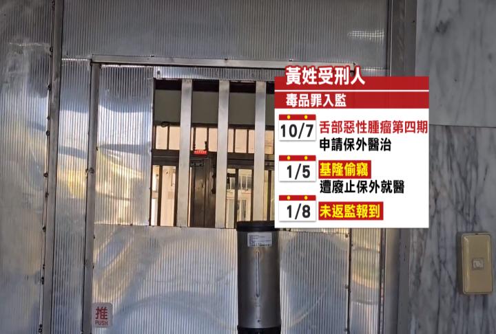 保外就醫還毒駕! 宜蘭受刑人脫逃遭北市警攔查送辦