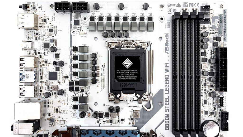 ASRock B860M Steel Legend WiFi 平價銀白色加入 Thunderbolt 4