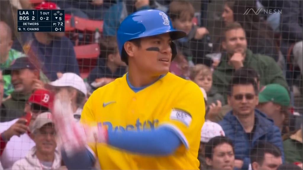 天使紅襪第三戰!張育成連五場先發 雙殺守備助紅襪2:1險勝天使