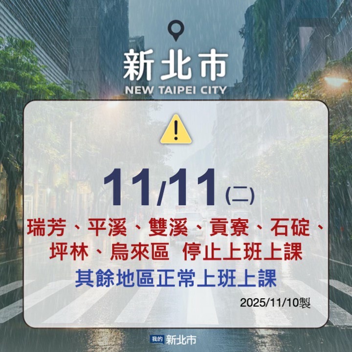雙北「部分地區停班課」僅桃園市脫鉤！新北市府曝原因：依科學數據做出決策