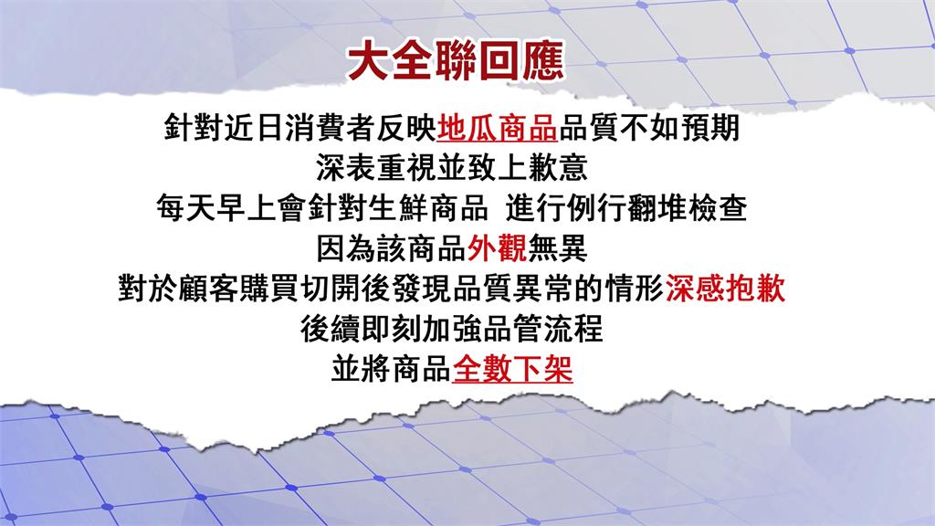 賣場買到整袋爛地瓜!高嘉瑜找嘸客服反應怒退貨