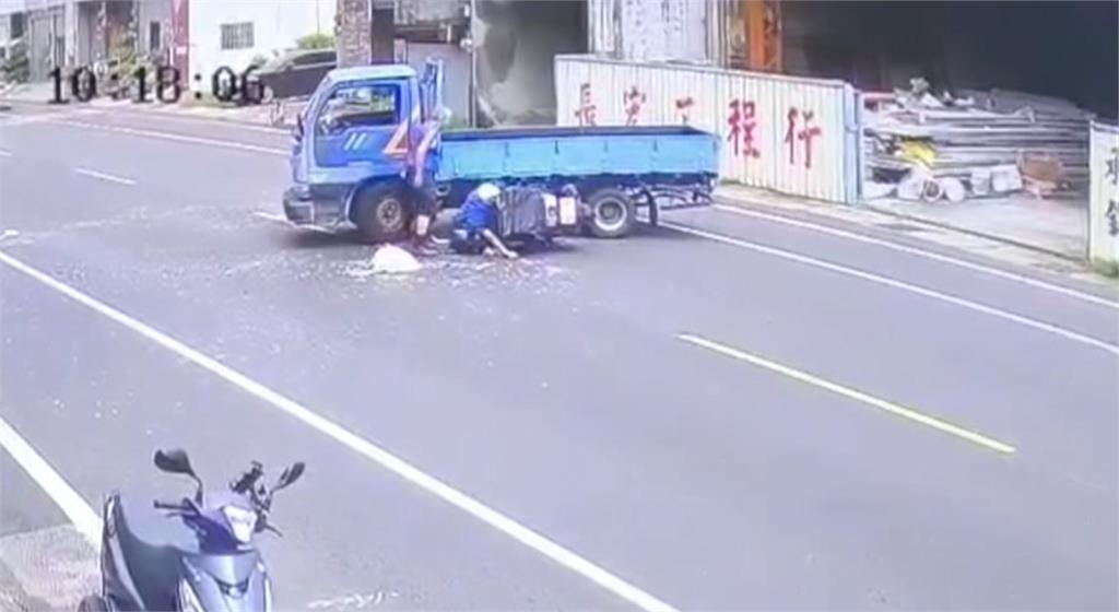 剎車失靈？彰化田中大貨車逆向撞擊　廂型車　2人受傷送醫