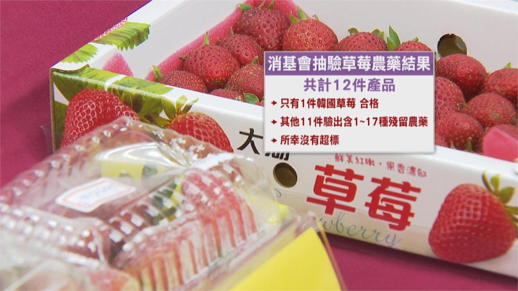 抽驗12件市售草莓農藥　竟一半不符合規定