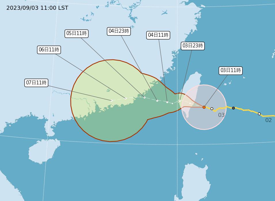 快新聞／海葵增強了！颱風中心預計下午到傍晚間從台東登陸