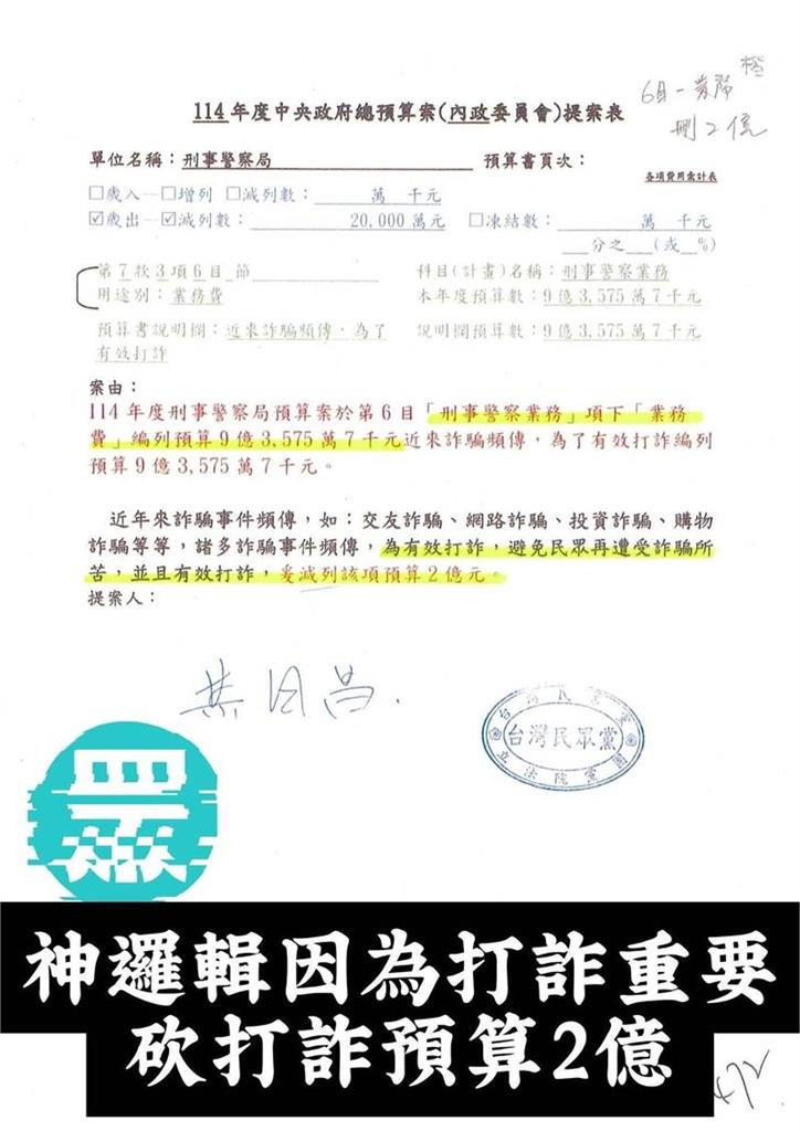 基層警被檢討只破案1.3%!怒嗆「賴清德道歉」卻翻車:怎不罵藍白刪預算?