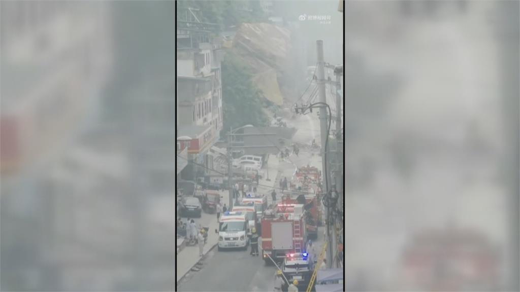 中國重慶市嚴重山崩　巨石壓垮多棟民宅人被活埋