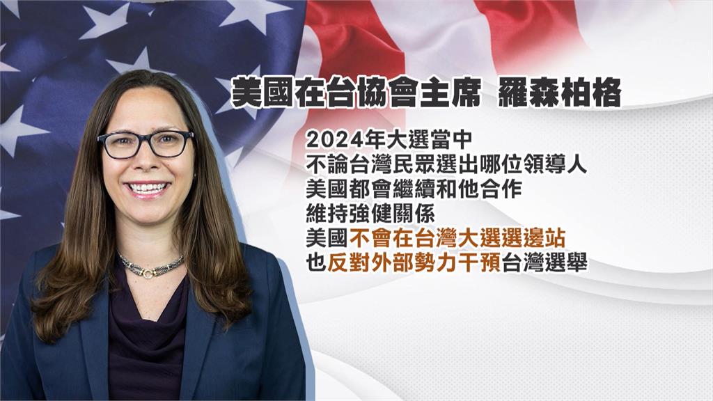 羅森柏格再來台　強調美國不會在台灣大選「選邊站」