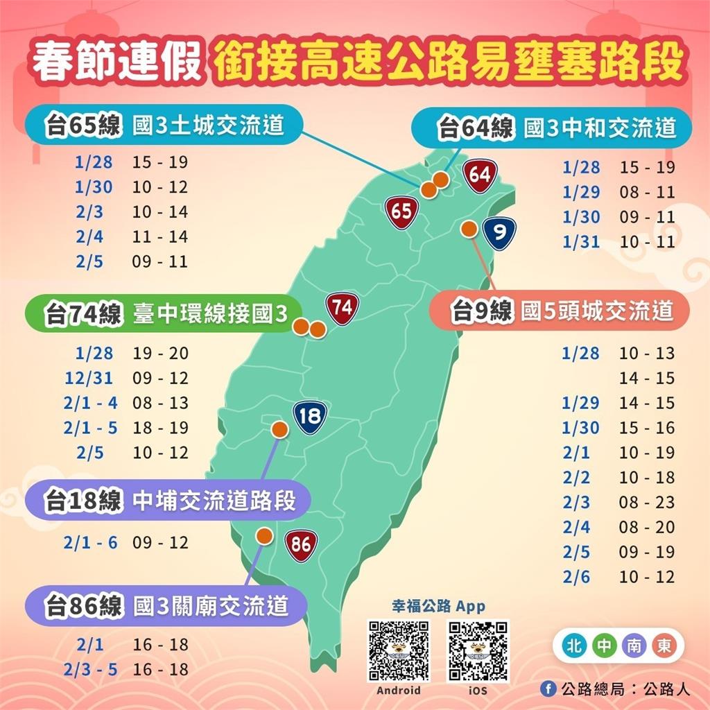 初五迎開工！北返＋旅遊車流湧現　「省道24處壅塞路段」蘇花路廊最塞