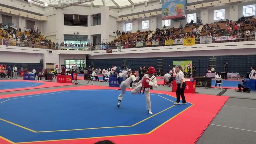 全中運跆拳道對打賽事 翁章梁觀賽加碼奪牌獎金