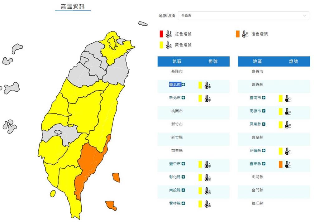 快新聞／太麻里衝破40度！台東出現焚風　11縣市點亮高溫燈號