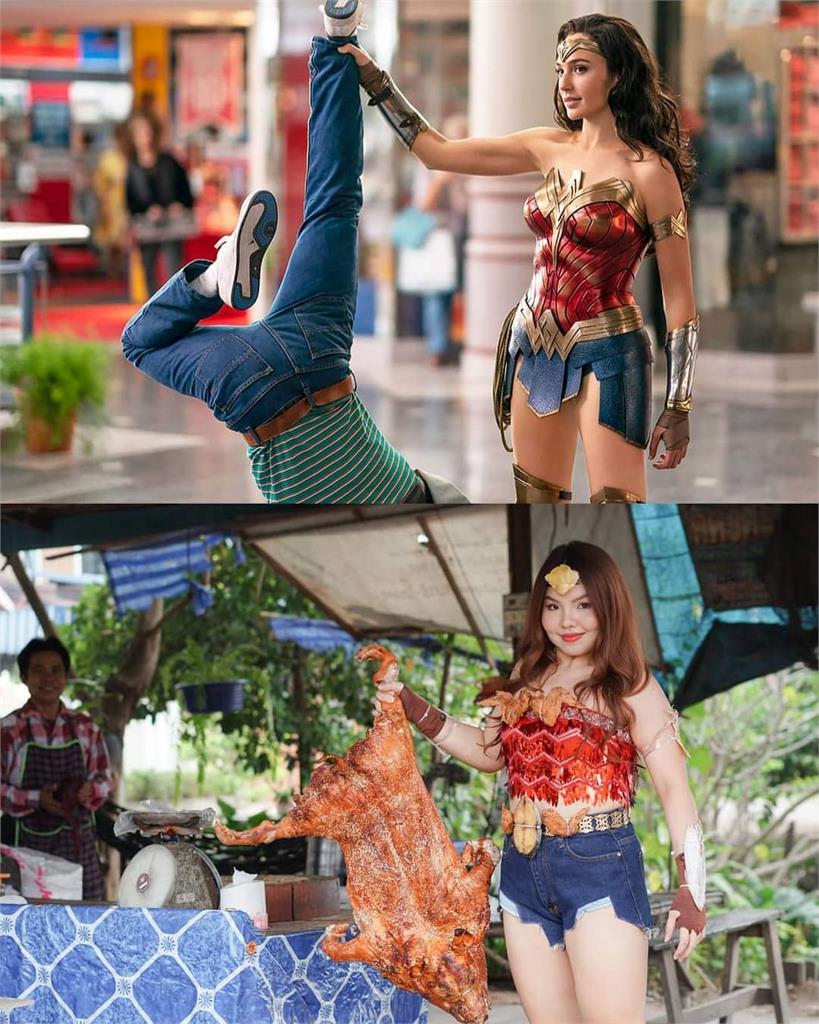 連金正恩也被玩壞！泰國女網紅「低成本cosplay」　用食物惡搞網笑翻