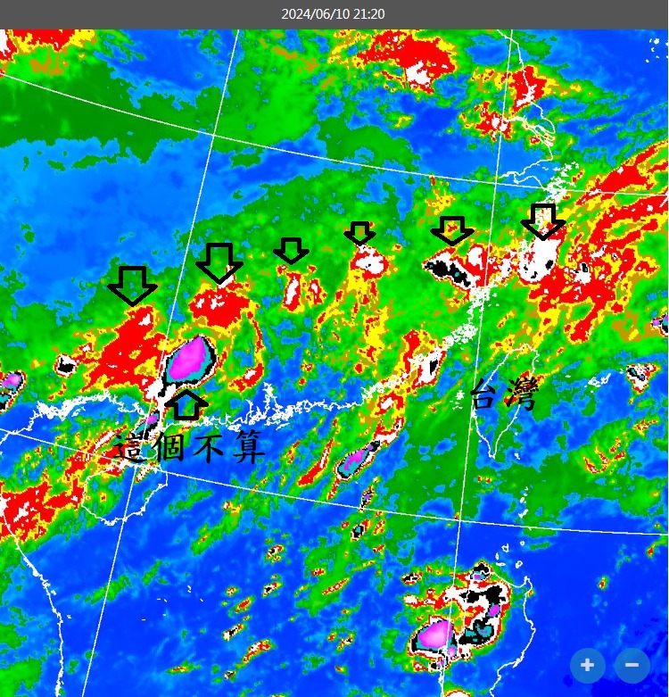 開工日南部整天有雨！ 鄭明典PO圖「一整排」致災對流　曝侵台可能性