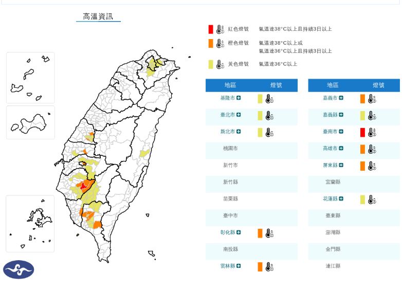 快新聞/熱爆了!11縣市高溫特報 氣象署示警恐飆38度