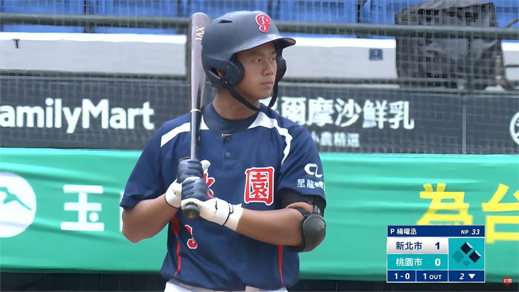 斷棒安打傷右腳!桃園市廖宥霖單腳跳上一壘 運動家精神讓全場動容 玉山盃(影)/斷棒安打滑傷右腳!桃園市廖宥霖單腳跳上一壘 運動家精神全場動容