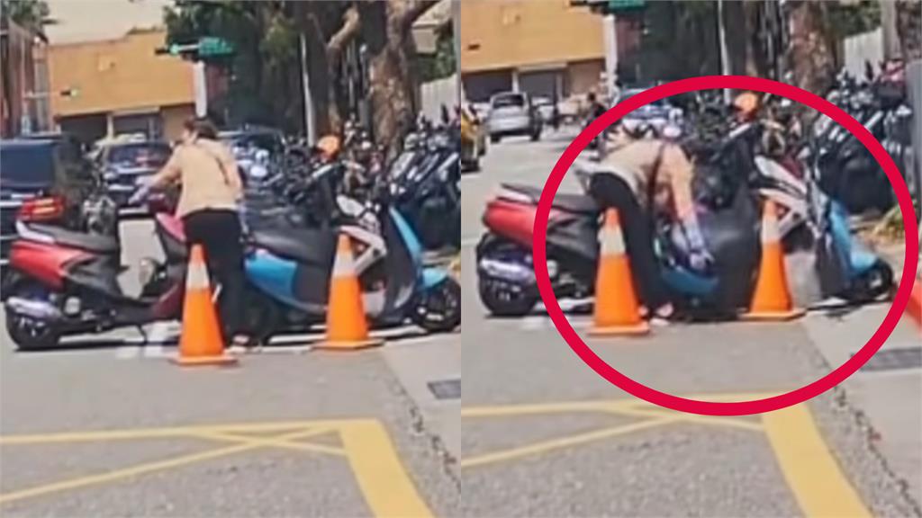 超扯三寶「放倒他車」爽停車格全被拍 離譜行徑曝光竟釣出苦主:才剛換新!