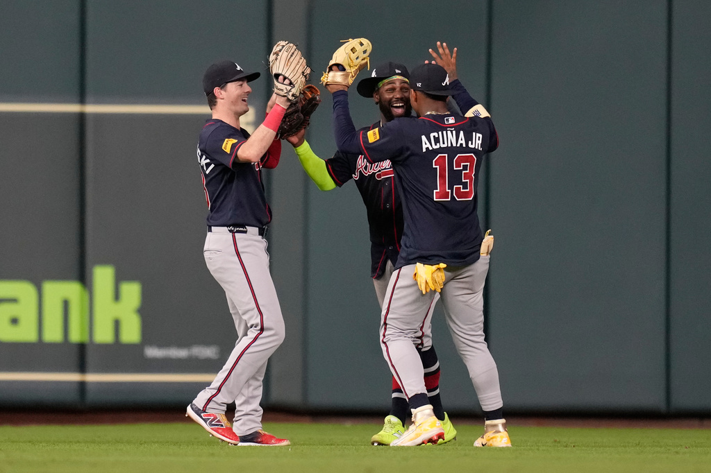MLB(影)／勇士隊90勝搶下季後賽門票！三大重砲齊轟6分全部靠全壘打