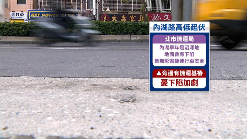 不只塞車!內湖還路不平! 多處道路高低差如「波浪路」