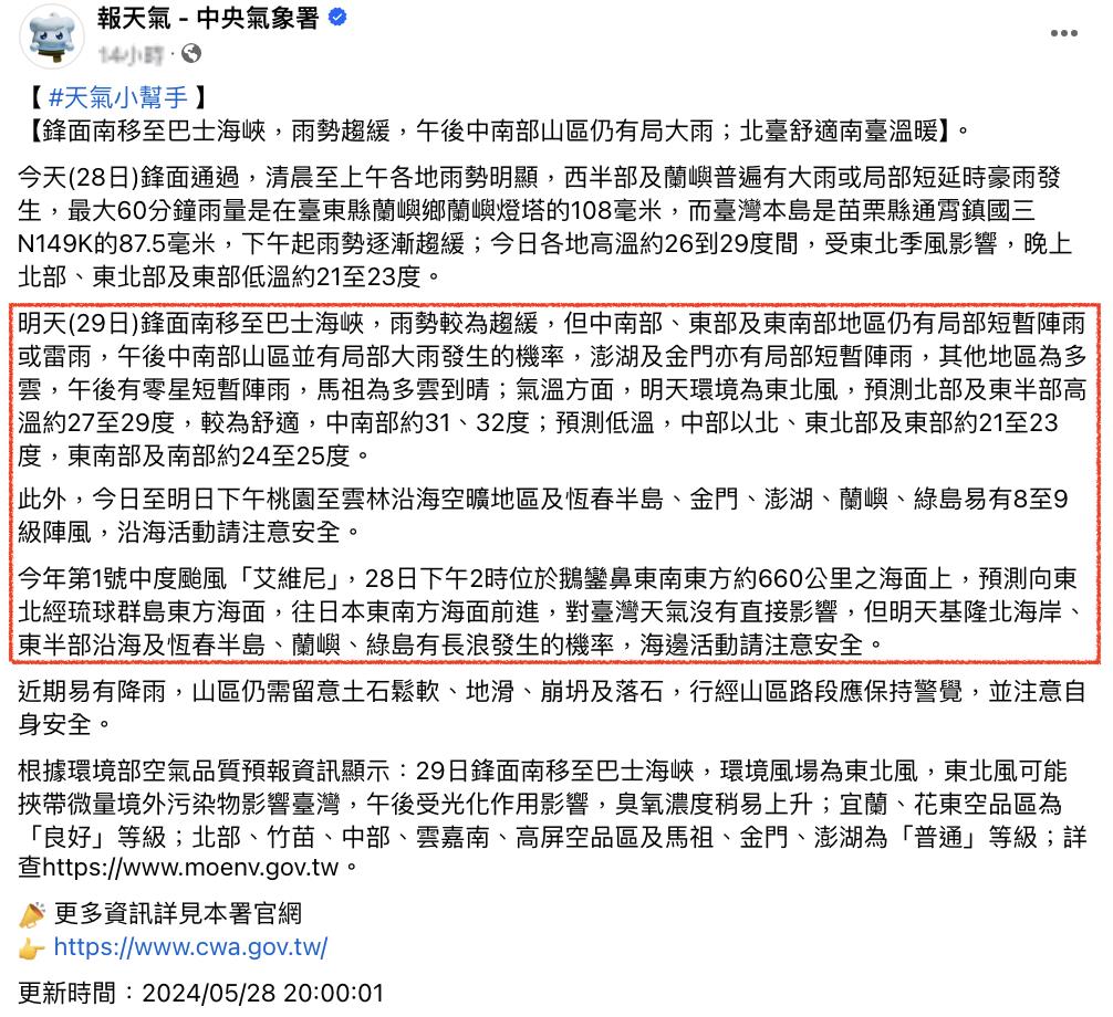 「北風衝巴士海峽」天有異象?鄭明典PO圖揭1情況「非常態」對台影響曝