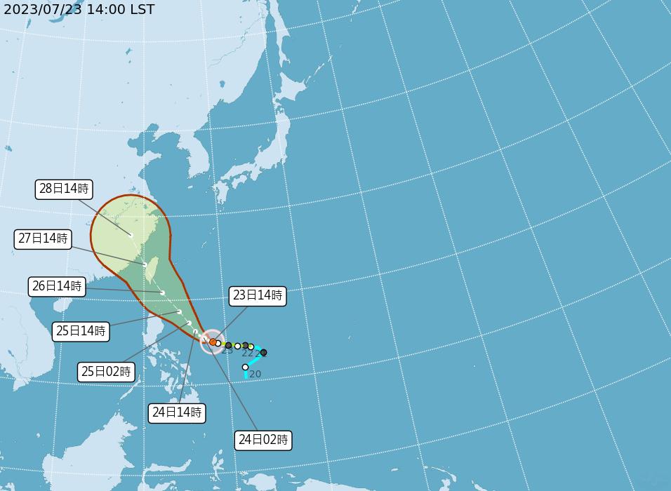 快新聞／1圖看颱風杜蘇芮影響範圍！ 「這天」暴風圈籠罩全台防強風豪雨 