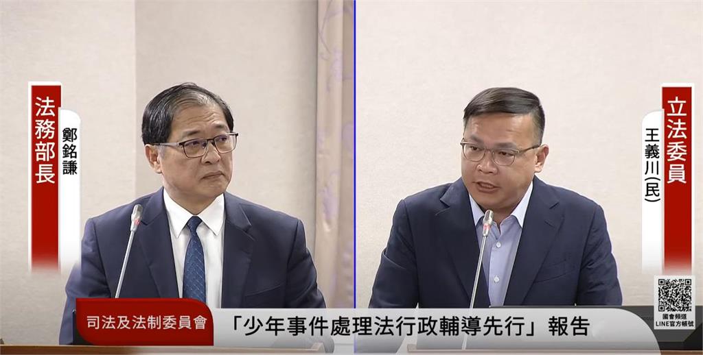 黃國昌質詢播「AI音檔」慘了?王義川當場向法務部長告發「恐犯刑法1罪」