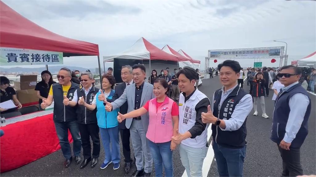 國1接74線交流道通車典禮 藍綠台中市長人選到齊比政績