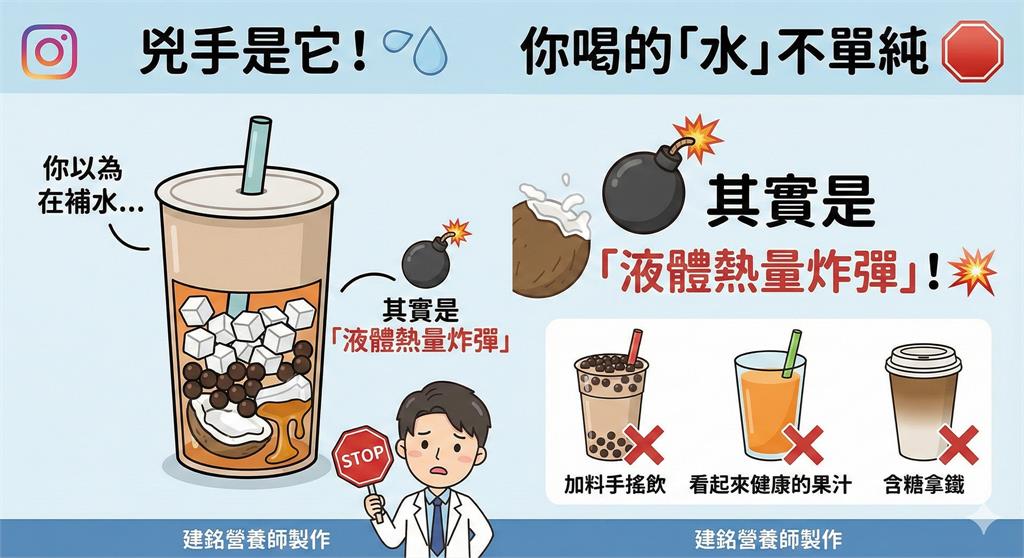 「喝水會胖」其實是錯覺？營養師打破「減肥卡關」2迷思：你的水不單純