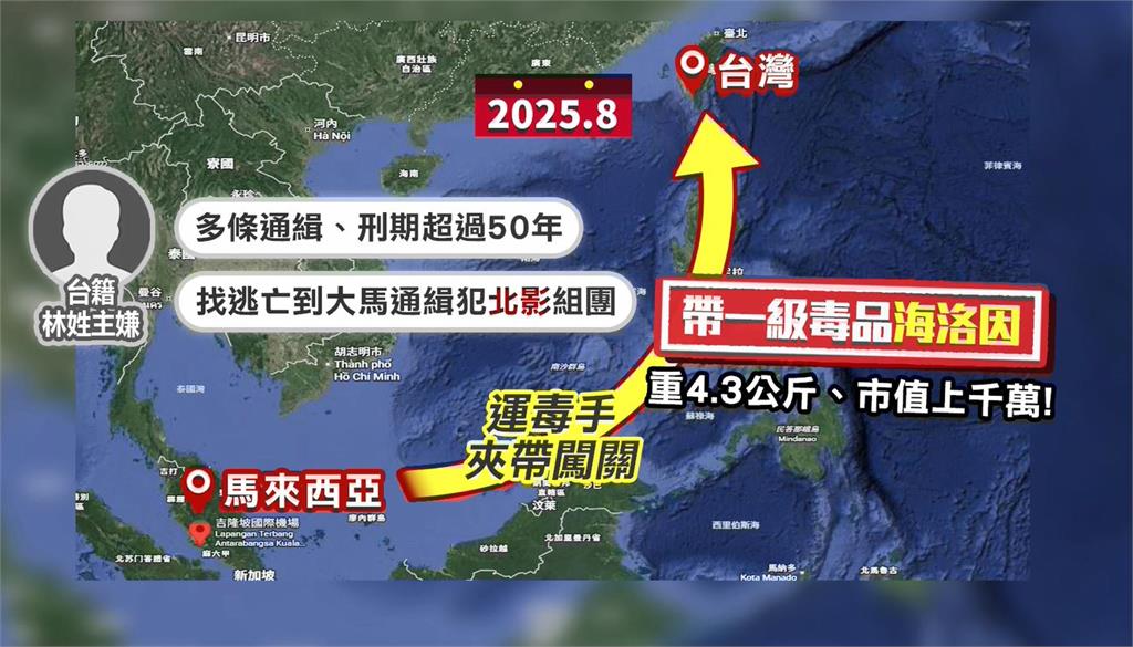 航警破跨國毒品走私! 50年刑期通緝犯返台落網結束逃亡
