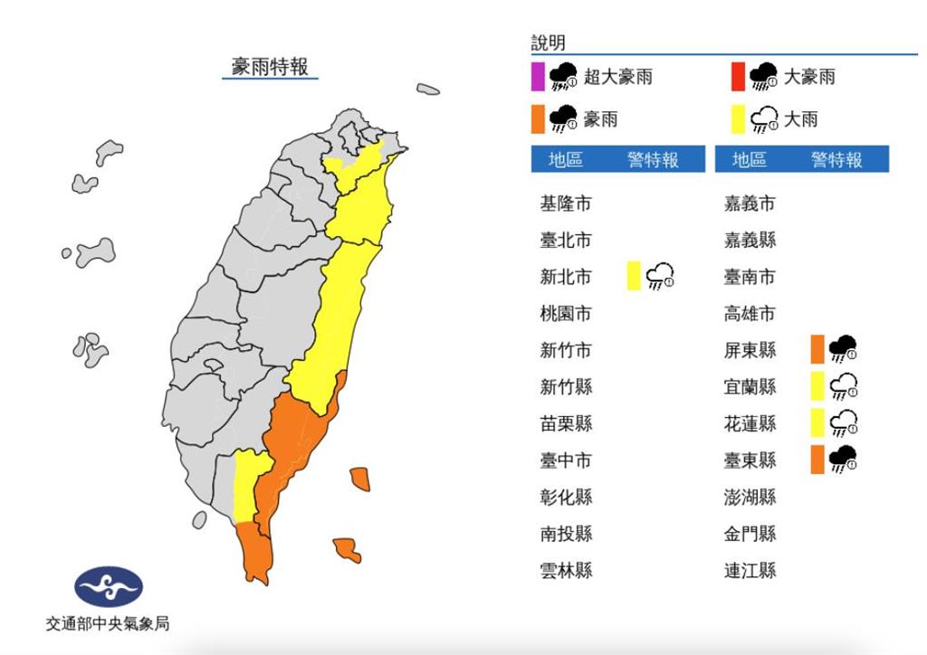 快新聞／蘇拉影響！5縣市豪大雨特報　「海揆」向北移動三颱路徑曝