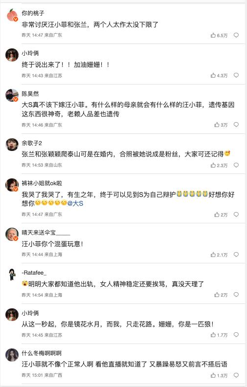 快新聞／超過131萬中國網友挺大S！　痛罵汪小菲、張蘭「做人沒下限」　