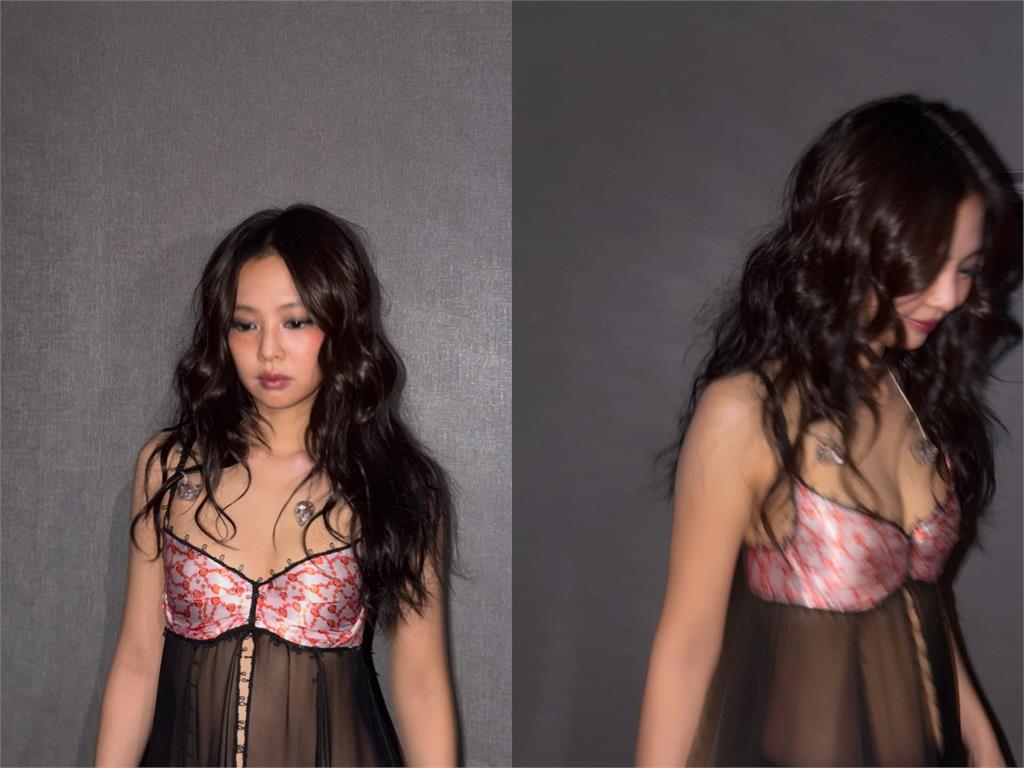 Jennie罕穿性感薄紗Bra！透視薄紗「下身若隱若現」絕美辣照曝光