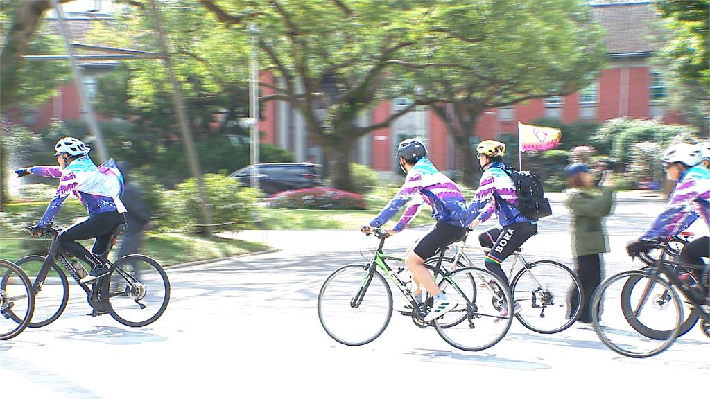 南一中單車環島抵台大　台大校長陳文章親自迎接學弟