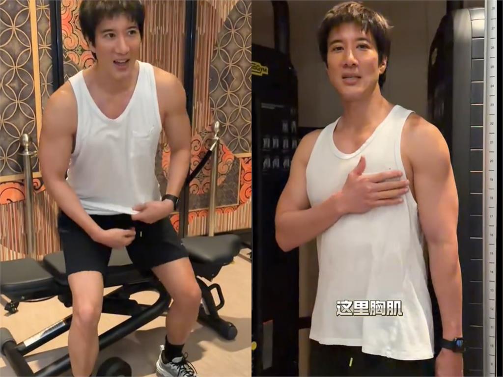 50歲王力宏突在健身房掀吊嘎！「一大片肉色」猛露出…5分鐘狂操片曝光