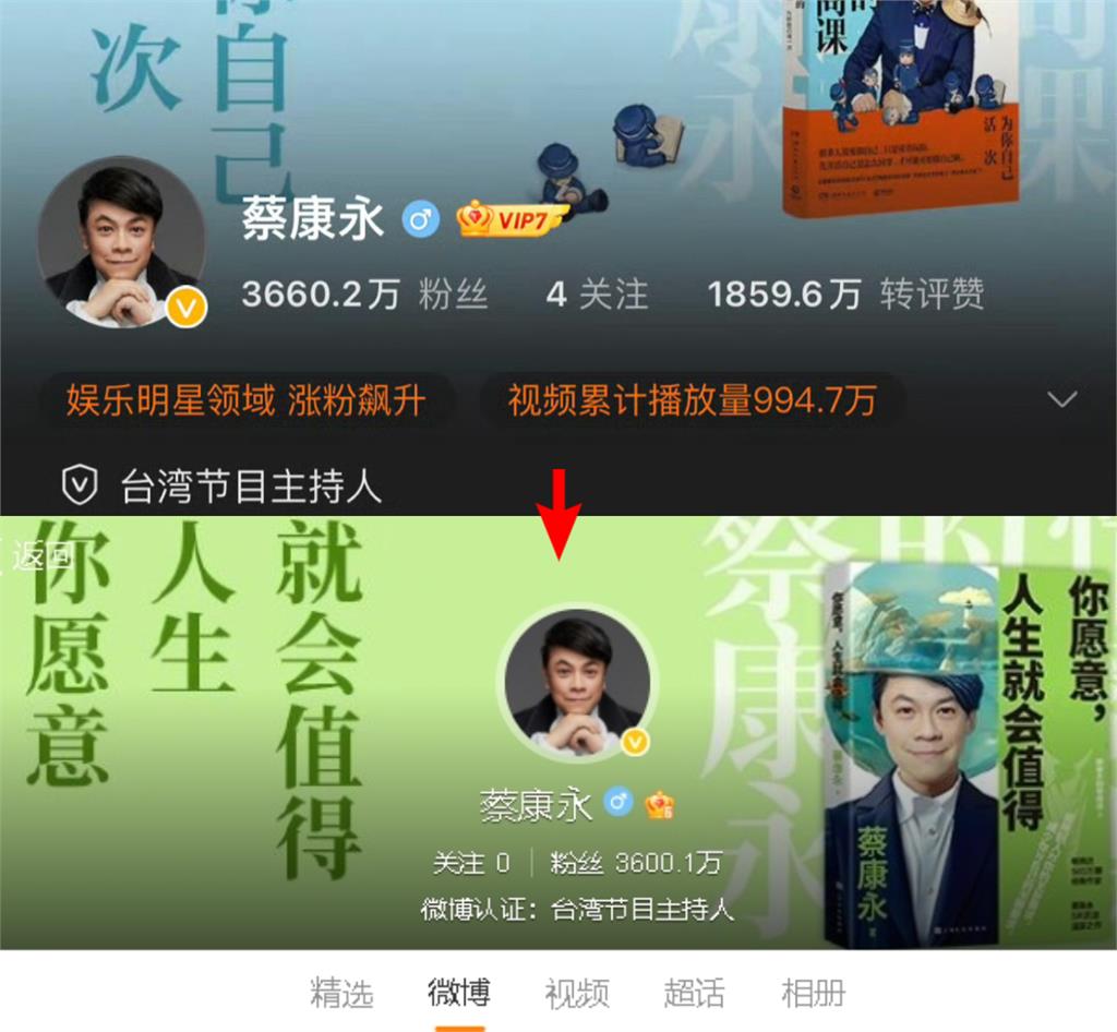 蔡康永現身沈伯洋活動遭中國抵制！微博背景「藍→綠」小粉紅崩潰：不裝了
