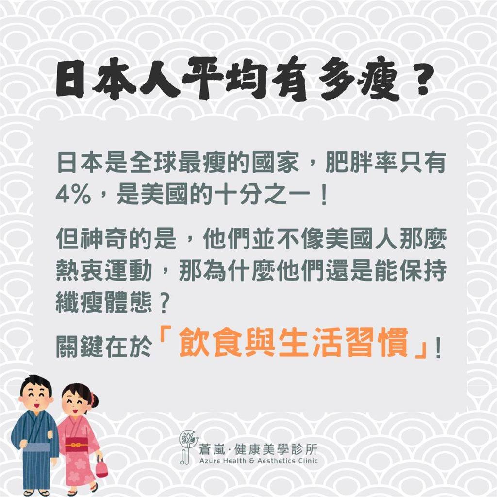 日本登「全球最瘦」國家!就是「胖不了」網紅醫曝4關鍵:不是運動