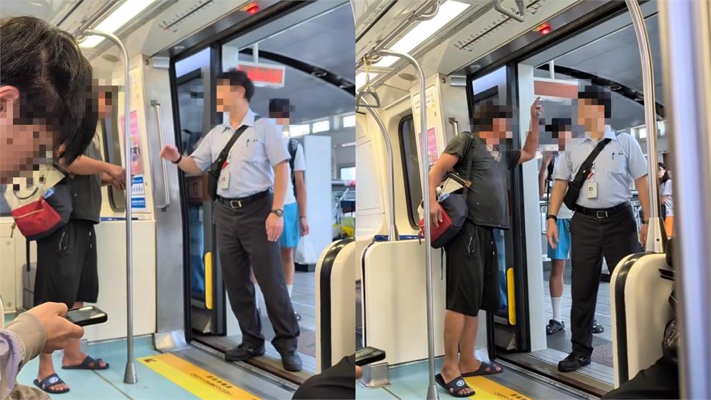 北捷文湖線「檳榔男」對峙保全狂噴5字經！乘客嚇傻喊「我怕被捅死」畫面曝光