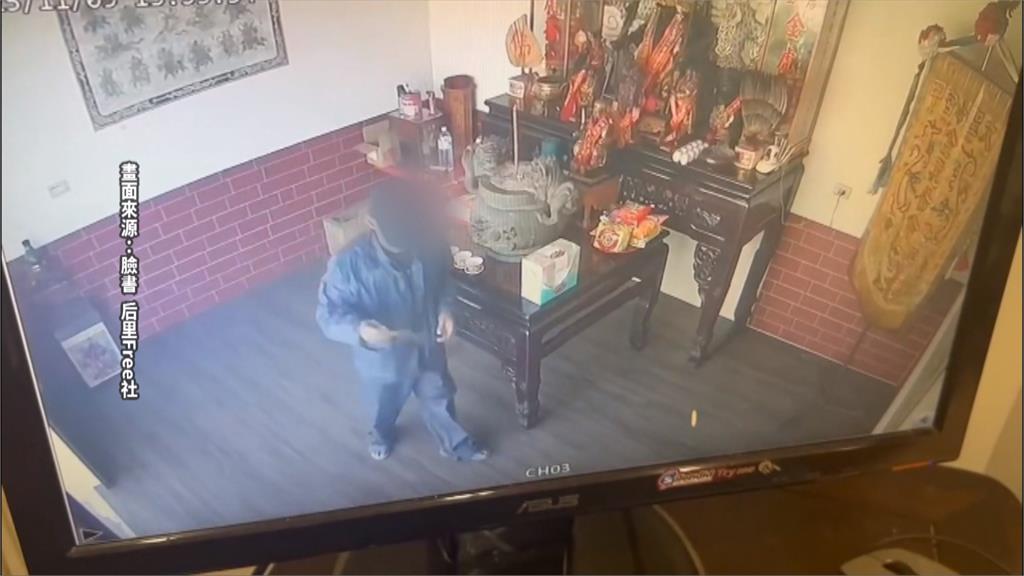 竊賊扯落神像奪價值約16萬4面金牌　大膽行徑全都錄