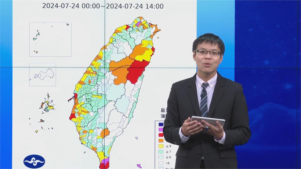 快新聞／凱米劇烈風雨傍晚來臨！　氣象署：宜蘭、花蓮恐颳15級陣風