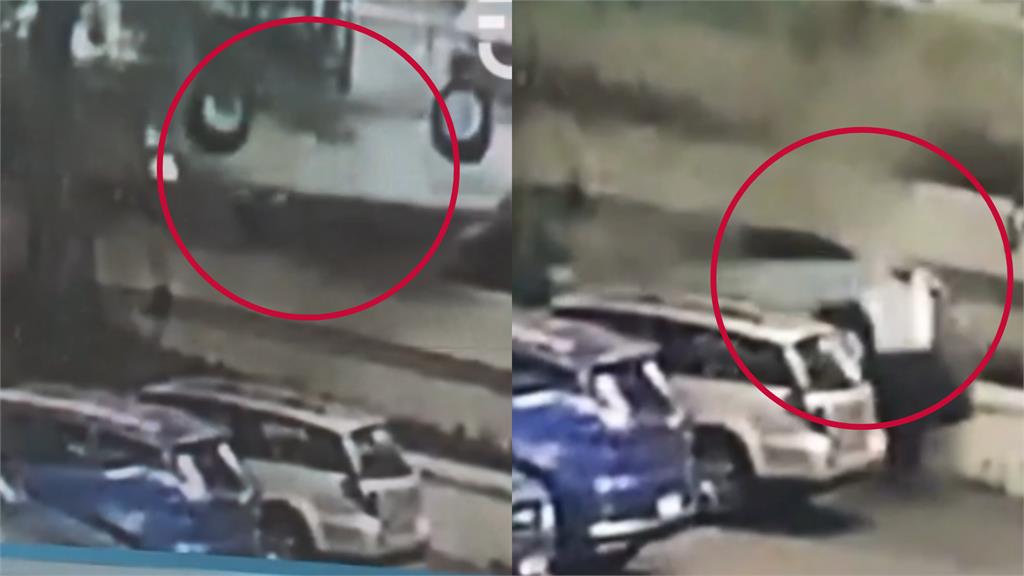 86歲阿嬤誤踩油門「飛車入格」!汽車翻滾360度墜落5公尺「完美停車」畫面曝光