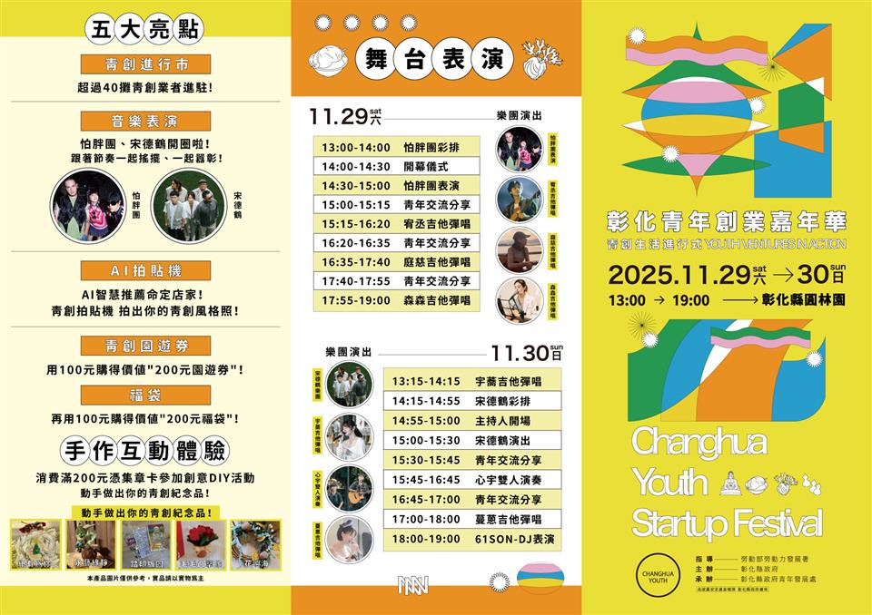 把1元變2元 「114年彰化青年創業嘉年華」雙倍園遊券超值熱銷中