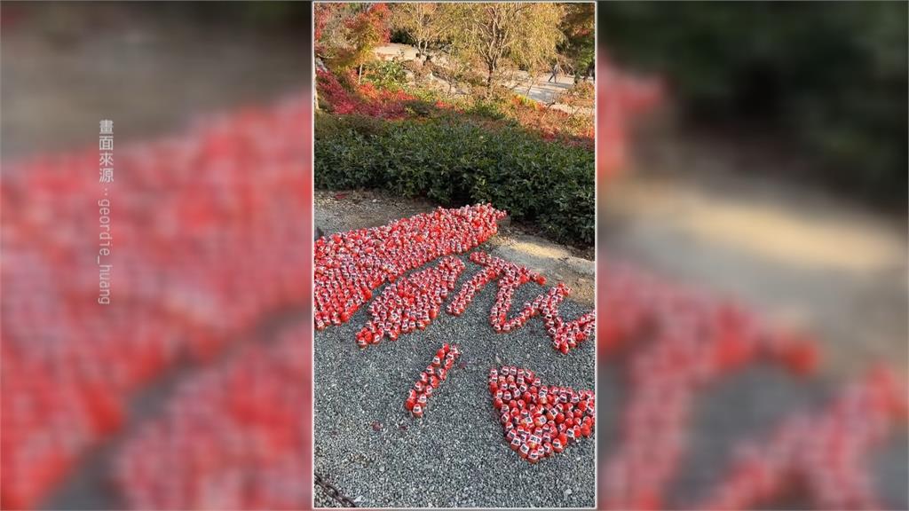 日本大阪勝尾寺"愛台達摩大軍"　　疑中國遊客闖入破壞