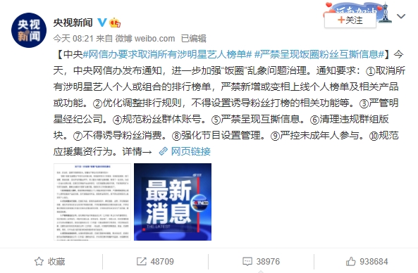 趙麗穎才剛被禁言!官方祭「10規定」整頓粉絲亂象 網嘆:娛樂圈變天了