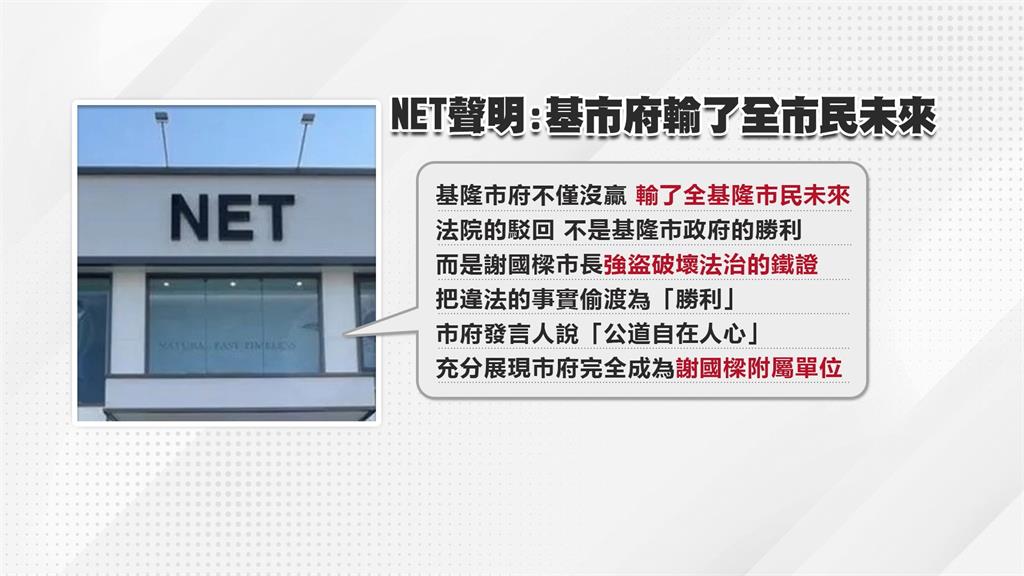 NET提行政假處分遭駁回　基市府稱「再下一城」　拆樑：完搞錯重點