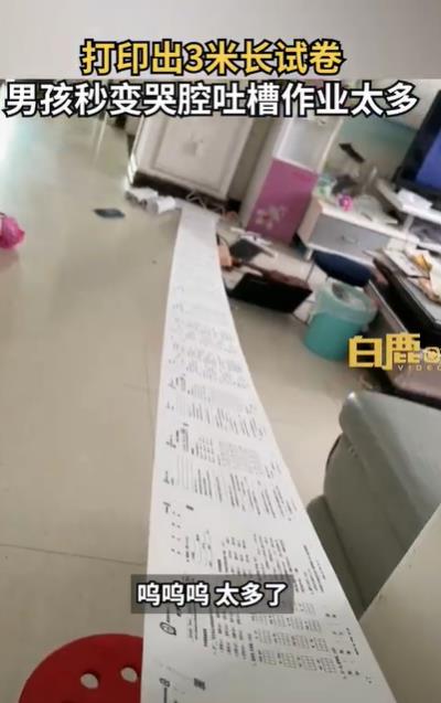 真的沒搞錯!小4生被派語文作業「長達3公尺」秒淚崩:老師太狠了