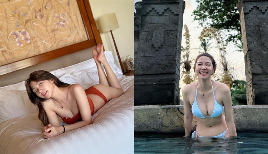 辣妹「遭海風猛吹」噴出火辣真身!竟是曾智希「趴床狠壓好料」網羞:哇哇…