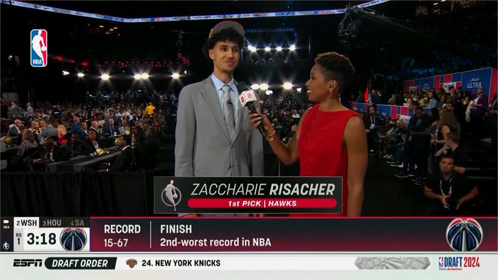 NBA選秀法國好手連兩年當狀元　Risacher與「斑馬」身材相似